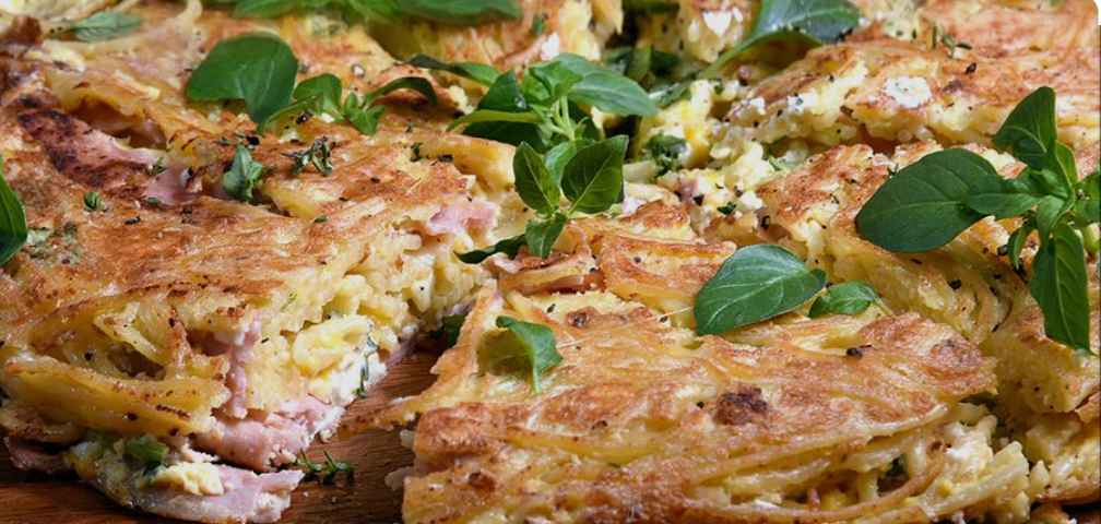 Φριτάτα με πατάτες και φέτα