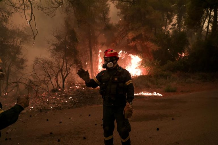 Πυροσβέστης εν ώρα καθήκοντος στην Εύβοια